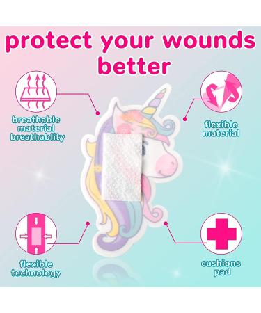 60 Pcs Unicorn Kids Bandages - Cute Cartoon Styles for Girls & Boys - Buy Online on GoSupps.com