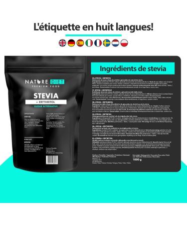 Nature Diet - Stevia Sweetener 1000g | Natural Sweetener | Low Calorie | Sugar Replacement - Buy Online on GoSupps.com