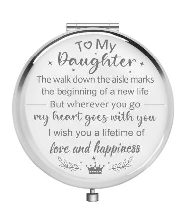 Hexagram Daughter Wedding Gift from Mom and Dad - Wedding Gifts for Bride  Compact Mirror - Gifts for Daughter Bride Gifts for Wedding Day Daughter  Wedding 2.7L X 2.6W