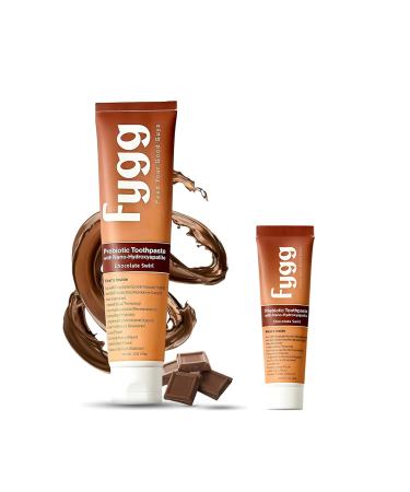 Fygg Fluoride Free Toothpaste 4 oz with Travel Size Pack of .7 oz (Chocolate)