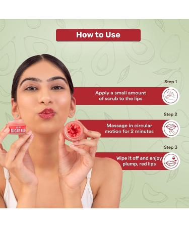 Sugar Rush Lip Scrub - Exfoliator with Raw Sugar & Beeswax for Smooth & Lightened Lips | Natural Lip Care for Men & Women | 15g - Buy Online on GoSupps.com