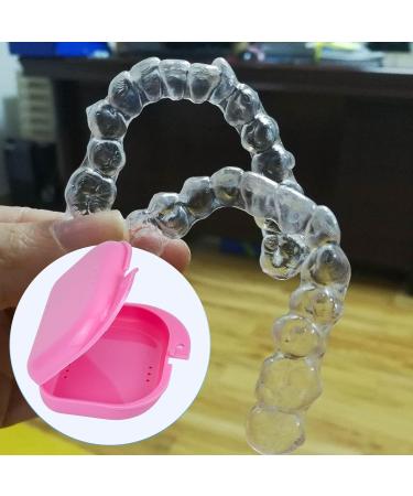 Denture Box Retainer Case Denture Storage Bath Box Denture Holder Box Cleaning Box Lightweight and Portable Cleaning Box with Filter (S Pink) S Pink - Buy Online on GoSupps.com
