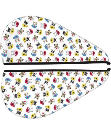 Hair Towel Wrap for Quick Drying - French Bulldog Design | Turban & Button Style Hair Drying Towel - Buy Online on GoSupps.com