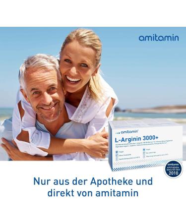 Amitamin L-Arginine 3000+ Capsules - German Quality 3000mg High-Dose 100% Vegan Pure Formula for Active Men - International Shipping Available - Buy Online on GoSupps.com