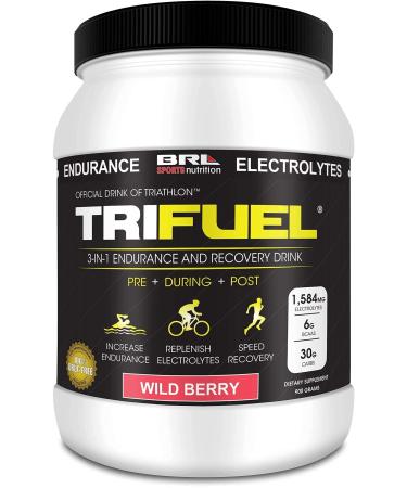 TRIFUEL - 3-in-1 Endurance and Recovery, Hydration, BCAA, Electrolyte Enhanced Drink (Wild Berry)…