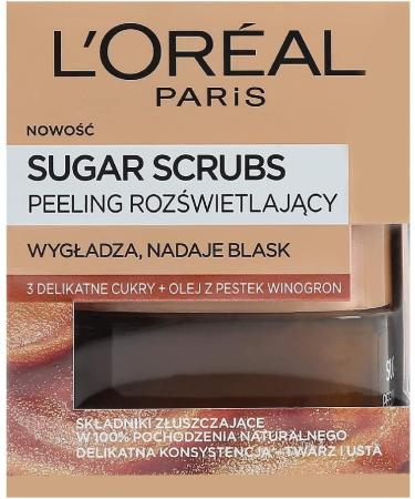 L'Oreal Paris PURE-SUGAR Smooth & Glow Grapeseed Scrub Pack of 1 (1 x 50 ml) - Buy Online on GoSupps.com