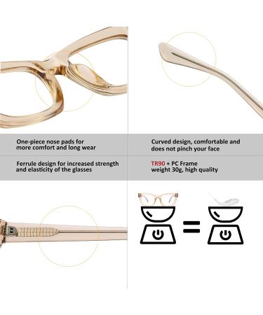 Bullabulling 3-Pack Oprah Style Spring Hinge Readers Blue Light Blocking Reading Glasses 1.5x - For Women & Men - Black/Tortoise/Blackpink - Buy Online on GoSupps.com