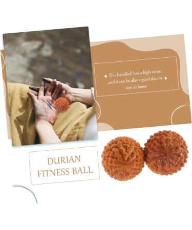 Healeved Massage Tools - 2 Piece Yellow Wooden Hand Exercise Balls | Baoding Mini Fitness Massage Spheres for Health & Relaxation - Buy Online on GoSupps.com