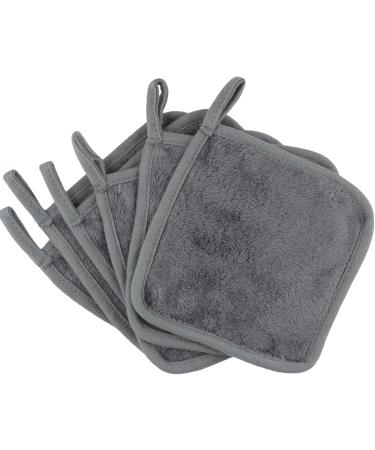 dentedeleao 6 pieces Make-Up Remover Pads Washable Microfibre Cloths Reusable Make-Up Remover Wipes for All Skin Types for Removing Make-Up In Everyday Life and Travelling (Grey 15 * 15 cm) - Buy Online on GoSupps.com