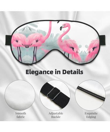Two Flamingo Eye Mask - Soft Adjustable Sleep Mask for Men & Women | Comfortable Nighttime Eye Cover - Perfect for Travel & Relaxation - Buy Online on GoSupps.com