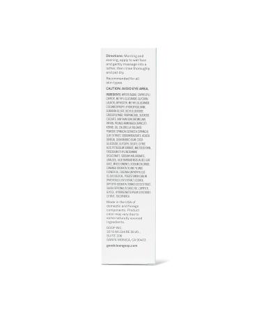 Good Clean Goop Daily Juice Cleanser | Hydrating Foaming Facial Cleanser | Fruit Enzyme & Chlorella Extract | Detoxifying Face Wash | 4.2 Fl oz - Shop Internationally - Buy Online on GoSupps.com