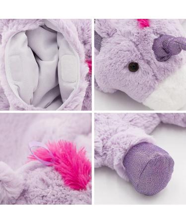 HomeTop Premium 2L Rubber Hot Water Bottle with Cute Unicorn Cover - Mauve Set - Buy Online on GoSupps.com