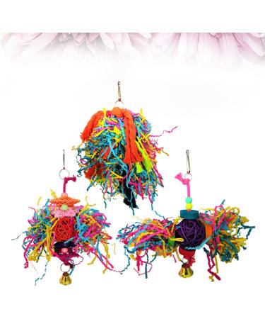 Balacoo 6 Pcs Parrot Toys Parakeet Bird Cage Wooden Toy Bird Toy Parrot Silk Balls Tool The Bird The Bell - Buy Online on GoSupps.com