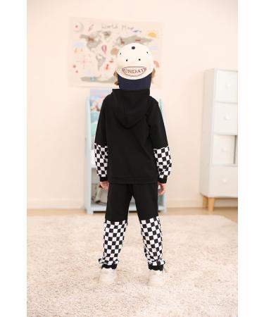 Borlai Baby Boy Dinosaur Hoodie Sweatshirt with Camo Pants Set | 18-24 Months | Black - Buy Online on GoSupps.com