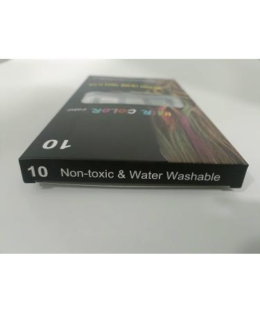 Ebanku 10 Colors Temporary Hair Chalk Comb for Girls Kids - Washable & Cosplay Party Hair Color with Shawl - Perfect Birthday or Christmas Gift - Buy Online on GoSupps.com