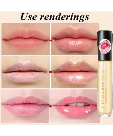 Natural Lip Plumper Gloss 2pcs | Moisturizing Vitamin E Lip Maximizer Serum - Buy Online on GoSupps.com