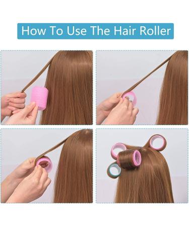 44-Piece Hair Rollers Set with Self Velcro Rollers, Duckbill Clips, and Combs - Random Colors - Buy Online on GoSupps.com