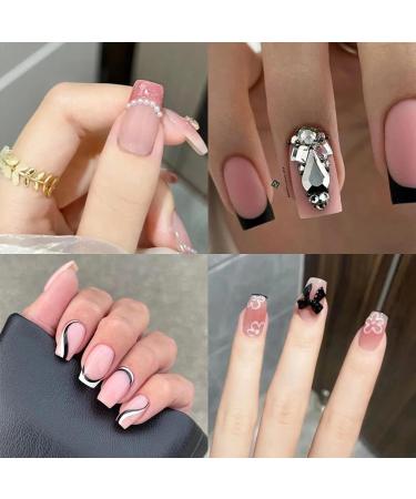 240PCS Medium Square Gel Nail Tips Set - Pre-Buffed Artificial Nails Kit - Buy Online on GoSupps.com