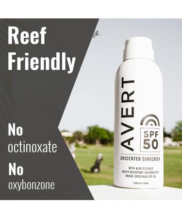 AVERT Original SPF 50 Sunscreen Spray | Aloe Infused | Non-Toxic Formula | Lightweight & Non-Sticky | Travel Size - Buy Online on GoSupps.com