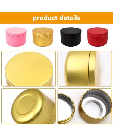12-Piece 50ml Aluminum Jars Set - Ideal for Lip Balm Creams & Jellies - Includes Lids & Stickers - Gold Small Cans for Crafting & Storage - Buy Online on GoSupps.com