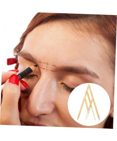 BIUDECO Eyebrow Ruler Tool 1pc Second Generation Scale Scissors Eyebrow Balance T Tool Eyebrow Ruler Make up Eyebrow Pencil 25x5x0.6cm Golden - Buy Online on GoSupps.com