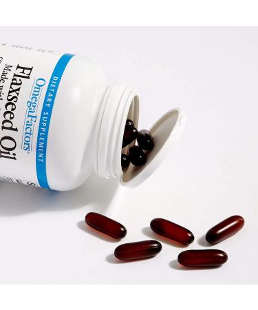 Natural Factors Flaxseed Oil 1000 mg - 180 Softgels | Omega-3 & Healthy Heart Support - Buy Online on GoSupps.com