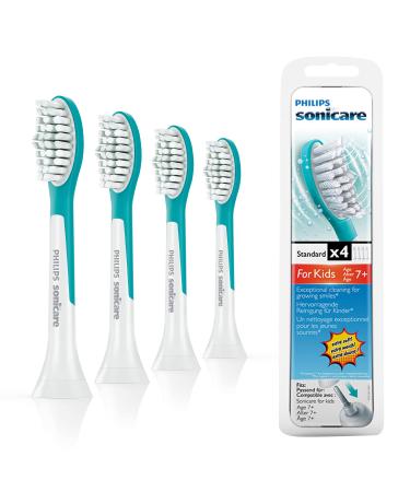 Philips Sonicare for Kids replacement toothbrush heads, HX6044/33, 4-pk, Standard From the age of 7