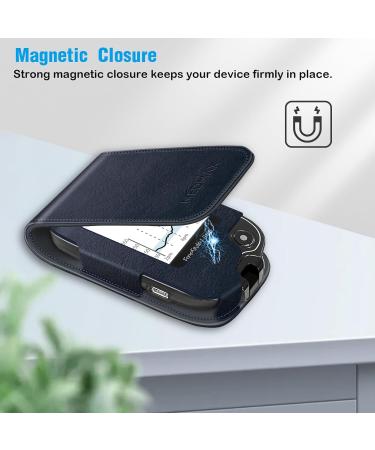 Medmax Case for Freestyle Libre 3 & 2 | Protective Synthetic Leather Cover for Blood Sugar Meter | Neckholder & Clip | Ideal for Diabetics (Navy) - Buy Online on GoSupps.com