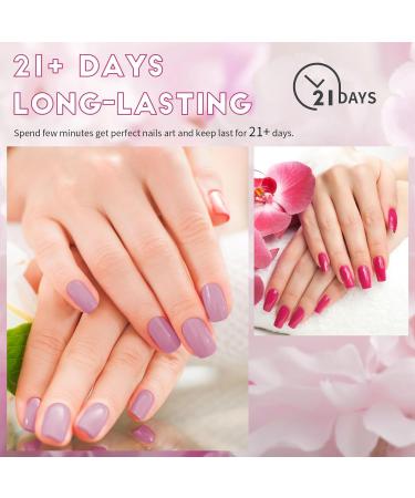 Phoenixy Gel Nail Polish Starter Kit - 12 Colors Soak Off Set with Nail Lamp, 8ml Gel Nail Kit Gift for Women - Light Coral and Blue Series - Buy Online on GoSupps.com