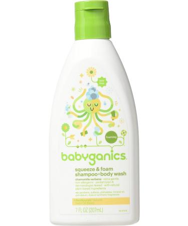 BabyGanics Squeeze & Foam Shampoo + Body Wash Chamomile Verbena 7 oz - Buy Online on GoSupps.com