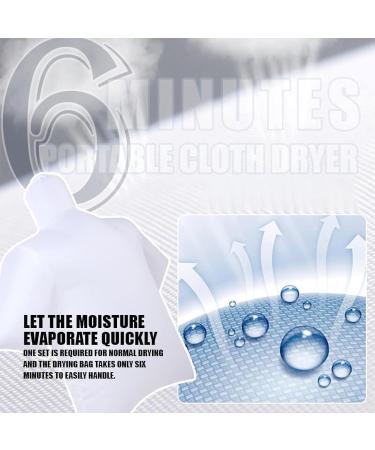 6 Minutes Portable Auxiliary Clothes Drying Bag Traveling Portable Clothes Dryer Bag Top and Pants Creative Hair Dryer Assisted Dryer Bag for Home Traveling (5SET TOP&Bottom) - Buy Online on GoSupps.com