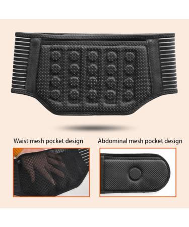 XWSM Self-Heating Magnet Therapy Back Support Belt - Adjustable Lumbar Support Waist Trainer for Men & Women | Black Medium - Buy Online on GoSupps.com