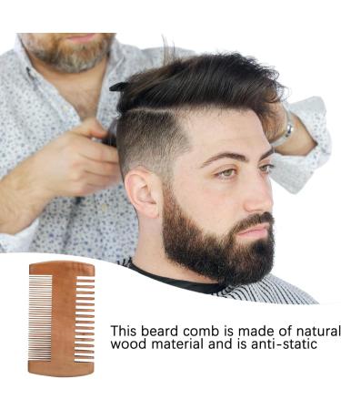 Men's Sandalwood Beard Comb - Anti-Static Moustache & Labour Comb - Buy Online on GoSupps.com