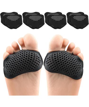 Metatarsal Pads - 4 Pairs Ball of Foot Cushions for Pain Relief | Bunion & Forefoot Foot Pads for Men & Women - Comfort & Support (Black - Buy Online on GoSupps.com
