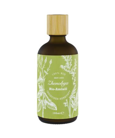 Zhenobya amla oil organic |Cold pressed & 100% pure |Hair body face beard |Amla Oil |Vegan |Sustainably packed glass bottle + bamboo lid (100ml)