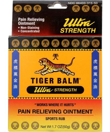 Tiger Balm Sport Rub Pain Relieving Ointment Ultra Strength 1.70 oz