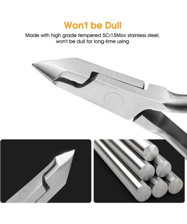 Professional Cuticle Nippers & Pusher Set - Stainless Steel Nail Remover & Cutter for Fingernails & Toenails - Ideal for Gel Nail Art - Travel Gift - Buy Online on GoSupps.com