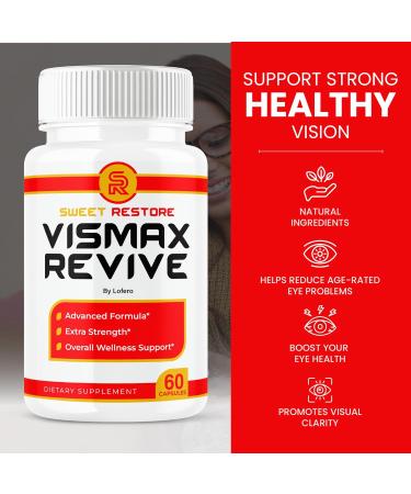 Vismax Revive Capsules Vis Max Premium Eye Health & Vision Support Vitamin Supplement Pills Natural Advanced Formula for Sharper Healthy Eyesight Focus Eye Comfort Visual Balance Sight (60 Capsules) - Buy Online on GoSupps.com
