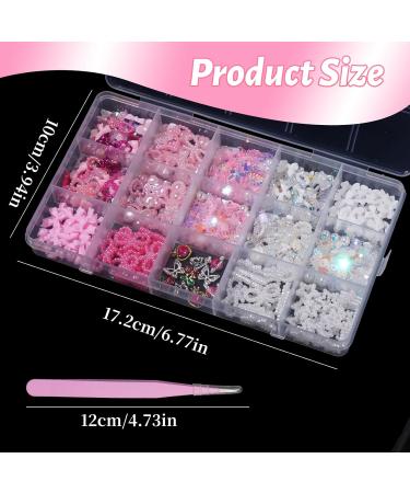 3D Silver Butterfly Cherry Planet Nail Charms - Rhinestones Pearls & Assorted Gems for Nail Art DIY Manicure - International Shipping Available - Buy Online on GoSupps.com