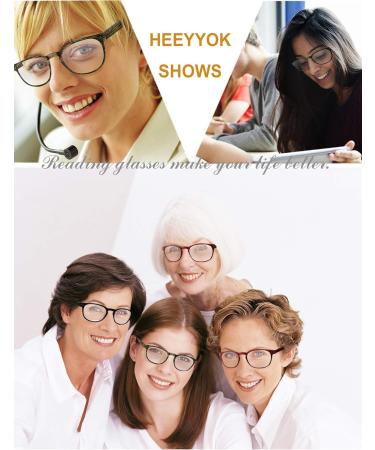 HEEYYOK Reading Glasses 5-Pack for Men/Women - Lightweight Comfortable Readers with Wood Look Design & Flexible Spring Hinges - 2.50 Magnification - Stylish Mix Colors & 5 Pouches Included - Buy Online on GoSupps.com
