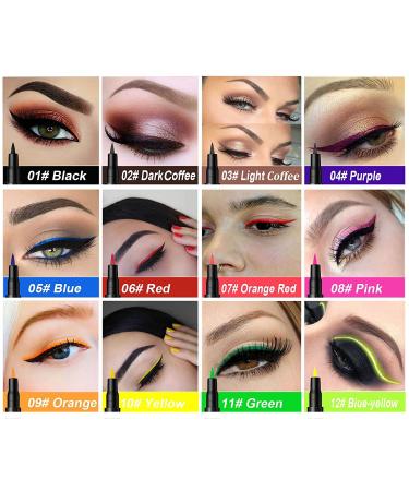 Mafk Liquid Eyeliner - Neon Colorful Matte Eye Liner Pen for Waterproof, Smudge-Proof Makeup - Buy Online on GoSupps.com