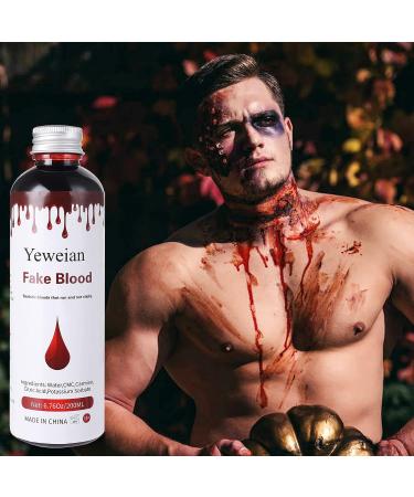 Yeweian Halloween Fake Blood 6.76Oz/200ML - Realistic Washable Liquid Blood for SFX Makeup and Costumes - Buy Online on GoSupps.com