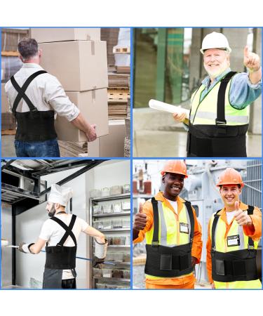 Work Back Brace with Removable Suspenders - XL/2XL Lower Back Pain Protection for Men & Women | Ideal for Moving Construction Warehouse & Heavy Lifting - Buy Online on GoSupps.com