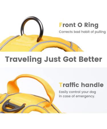 Shop Pawaii Dog Harness for Small Dogs - Anti-Pull Reflective Harness with Handle | Comfortable & Durable (S Gelb Chest: 43-55cm) - Perfect for International Shipping - Buy Online on GoSupps.com
