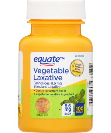 Equate Natural Vegetable Laxative Sennosides Tablets - 100 Count for Gentle Overnight Constipation Relief & Digestive Health | Fast International Shipping - Buy Online on GoSupps.com