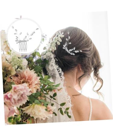 MAGICLULU Small Side Comb Wedding Bridal Hair Comb Rhinestone Hair Comb Wedding Hair Side Comb Rhinestone Hair Decoration Wedding Hair Comb Hair Accessories Leaf Bride Rhinestones - Buy Online on GoSupps.com