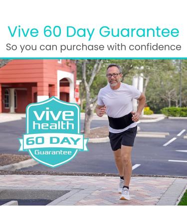 Vive Umbilical Hernia Belt for Men & Women | Post Surgery Abdominal Binder with Compression Pads | Supports Diastasis Recti & Stomach Hernias | Black Medium - Buy Online on GoSupps.com