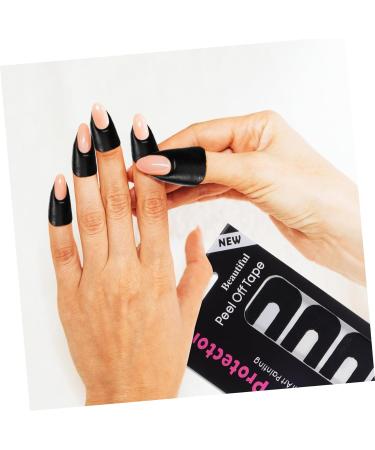 FRCOLOR 100 Sheets Nail Art Anti-Spill Stickers Nail Protector Stickers Nail Tape Nail Guards for Painting Nails Cuticle Protector for Nail Painting Nail Polish Silica Gel Edge Sticker 3.00X2.50X0.10CM As Shown - Buy Online on GoSupps.com