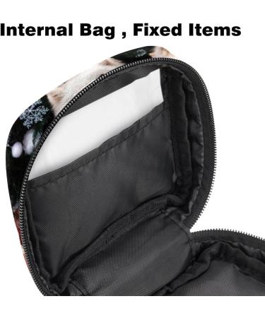 Christmas Puppy Dog Napkin Storage Bag | Portable Zippered Pouch for Teen Girls & Women - Buy Online on GoSupps.com