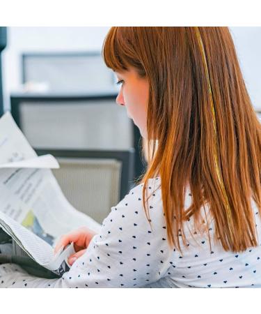 Frcolor 750pcs Hair Lametta Strands - Sparkling Party Lametta Hair Extensions for Women & Girls - 120cm Synthetic Bling Highlights - Buy Online on GoSupps.com